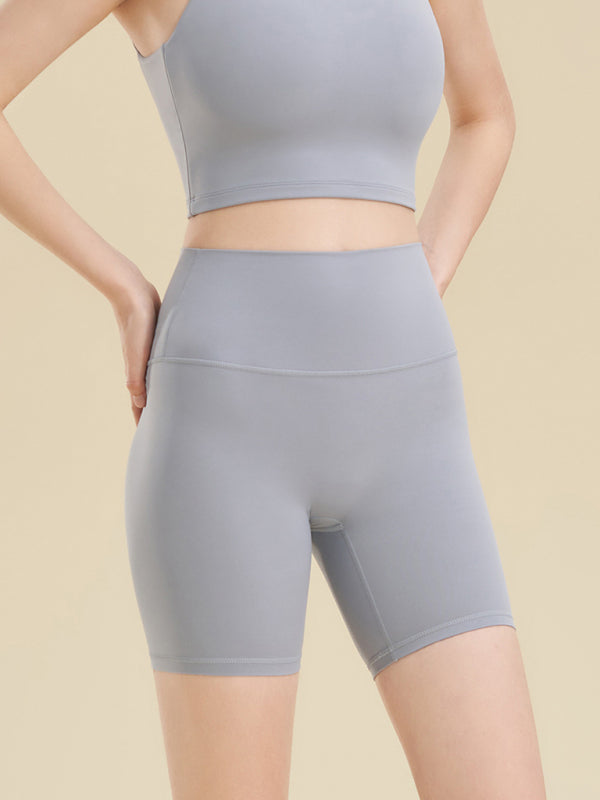 Tight Shorts- Solid Butt Lifting Tight Shorts- Grey- IndioGear Fashion and Gear