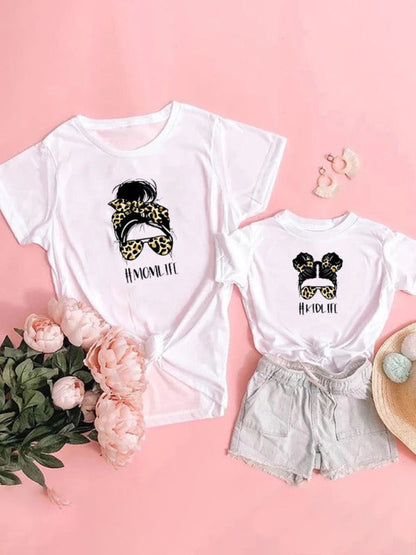 Top- Celebrate Mom in Style with Our Children's Cartoon Print T-Shirt- - IndioGear Fashion and Gear