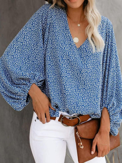 Top- Effortlessly Chic: The Floral Office Tunic Top for Women- - IndioGear Fashion and Gear