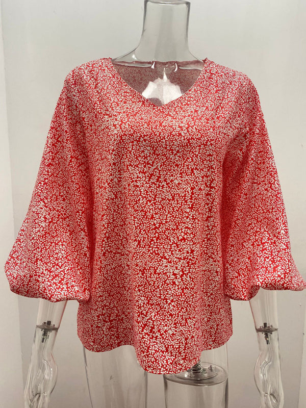 Top- Effortlessly Chic: The Floral Office Tunic Top for Women- - IndioGear Fashion and Gear