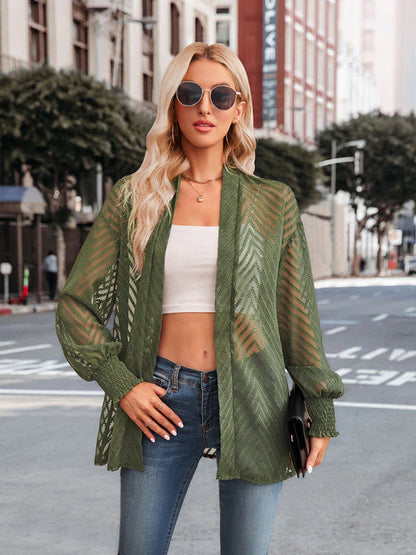 Top- Stay Chic and Cozy with the Women's Sheer Cardigan - Shop Now!- - IndioGear Fashion and Gear