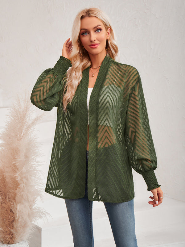 Top- Stay Chic and Cozy with the Women's Sheer Cardigan - Shop Now!- - IndioGear Fashion and Gear