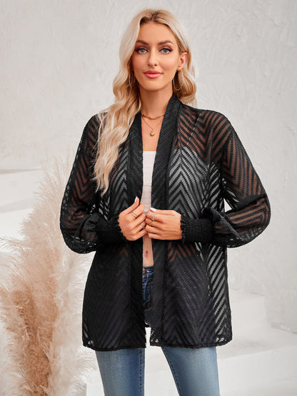 Top- Stay Chic and Cozy with the Women's Sheer Cardigan - Shop Now!- - IndioGear Fashion and Gear