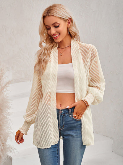 Top- Stay Chic and Cozy with the Women's Sheer Cardigan - Shop Now!- - IndioGear Fashion and Gear