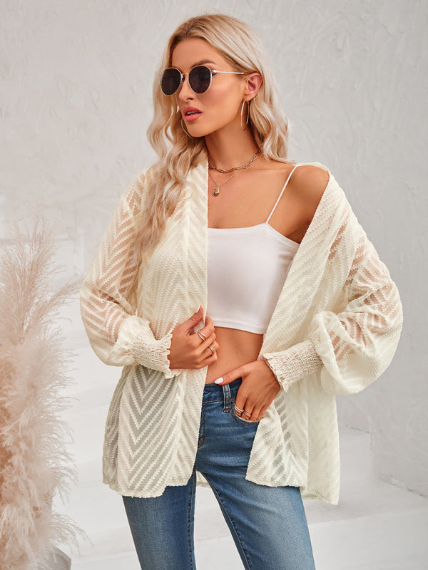 Top- Stay Chic and Cozy with the Women's Sheer Cardigan - Shop Now!- - IndioGear Fashion and Gear