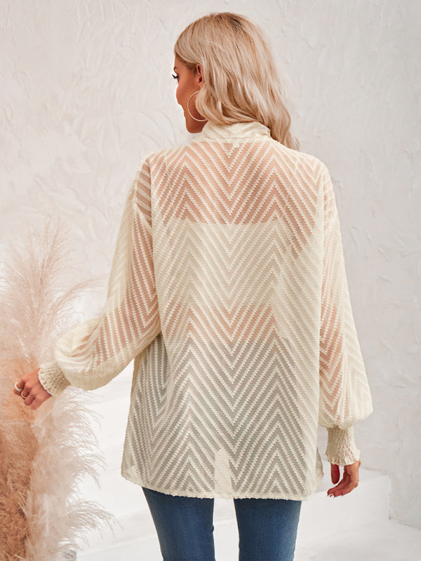 Top- Stay Chic and Cozy with the Women's Sheer Cardigan - Shop Now!- - IndioGear Fashion and Gear