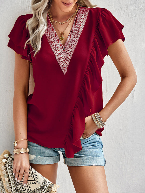 Tops- Summer Casual Blouse - Women's Top- - IndioGear Fashion and Gear