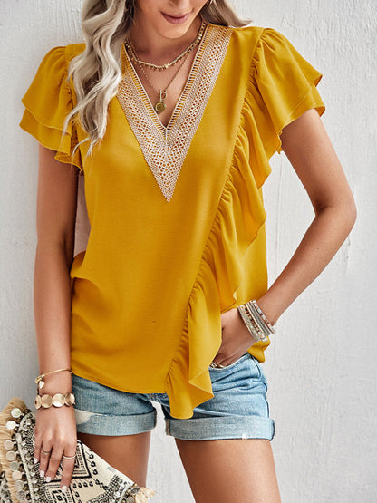 Tops- Summer Casual Blouse - Women's Top- - IndioGear Fashion and Gear