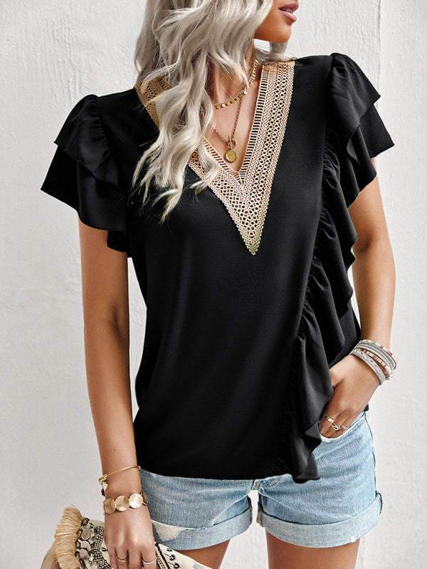 Tops- Summer Casual Blouse - Women's Top- - IndioGear Fashion and Gear