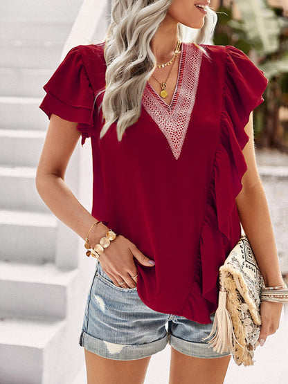 Tops- Summer Casual Blouse - Women's Top- - IndioGear Fashion and Gear