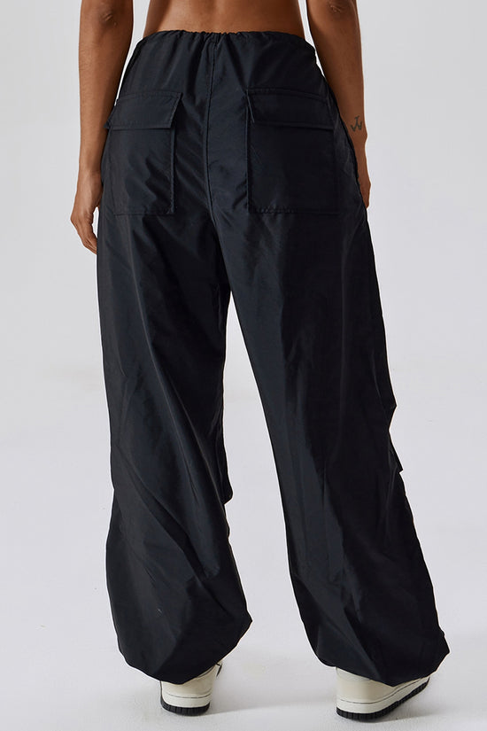 Trousers- Solid Parachute Cargo Trousers - Pants- - IndioGear Fashion and Gear