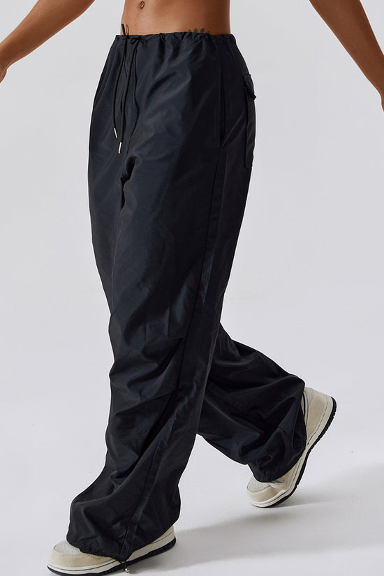 Trousers- Solid Parachute Cargo Trousers - Pants- - IndioGear Fashion and Gear