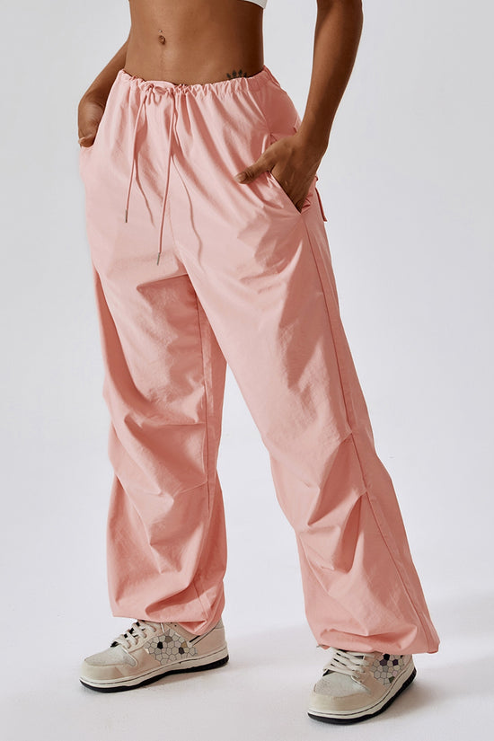 Trousers- Solid Parachute Cargo Trousers - Pants- - IndioGear Fashion and Gear