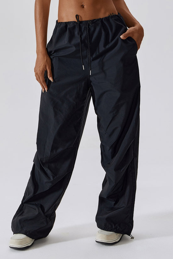 Trousers- Solid Parachute Cargo Trousers - Pants- - IndioGear Fashion and Gear