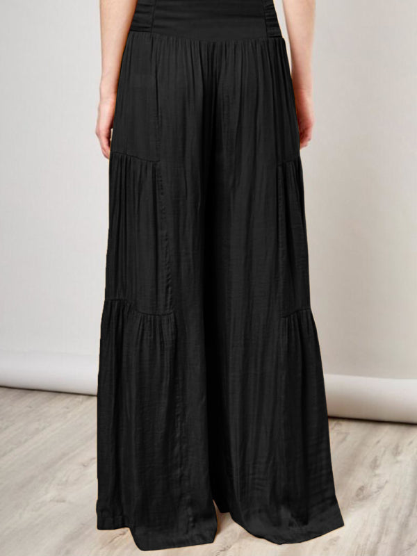 Trousers- Wide Leg High-Waisted Palazzo Trousers - Pants- - IndioGear Fashion and Gear