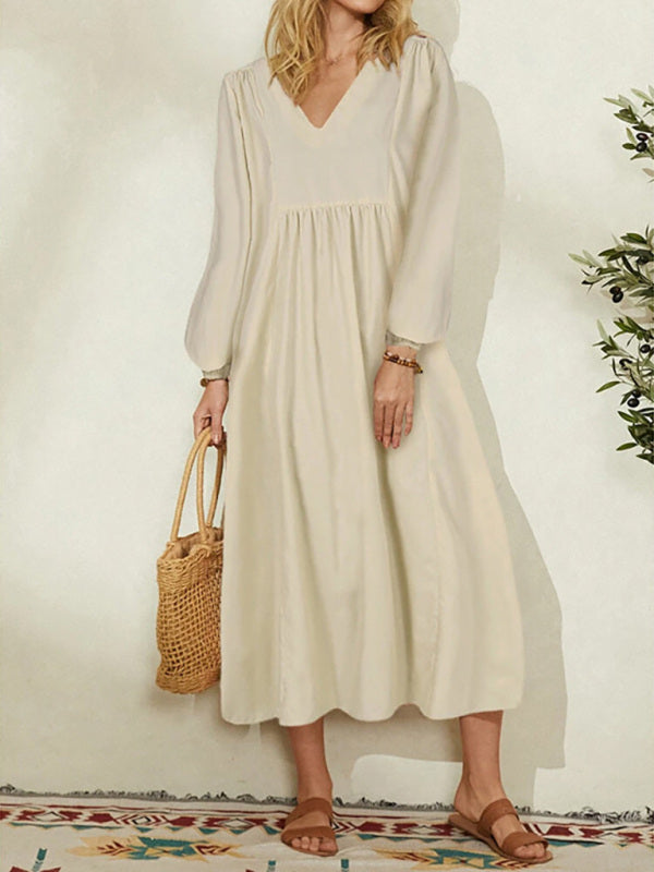 Tunic Dresses- Fall/Winter Cotton Oversized Tunic Dress- - IndioGear Fashion and Gear