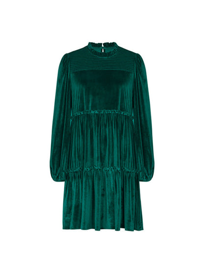 Velvet Dresses- Holiday Couture Winter Velvet Tiered Dress- - IndioGear Clothing and Gear