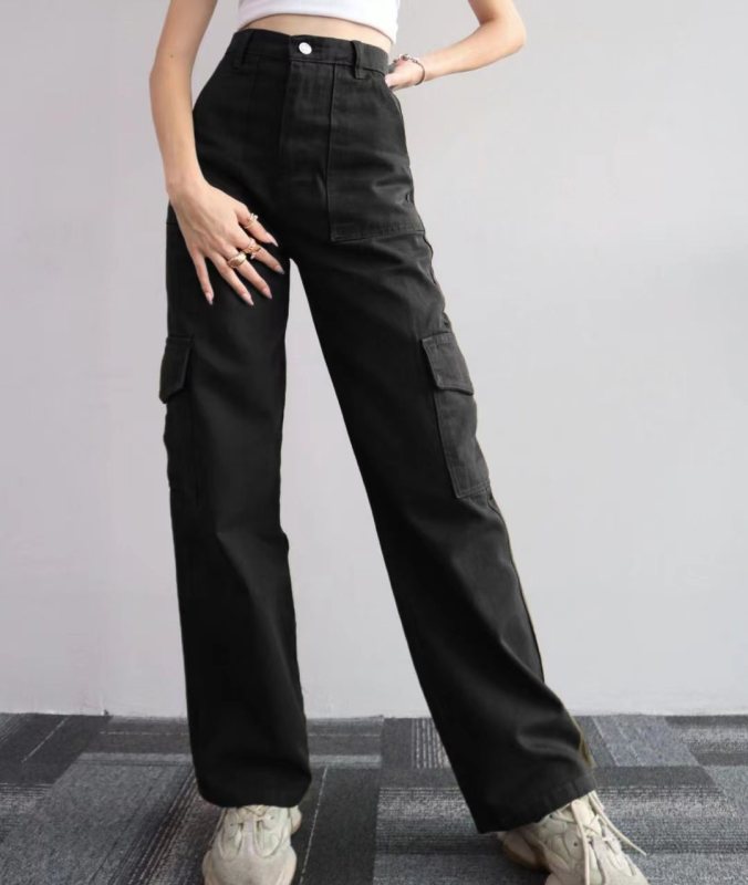 Women Pants- Solid Cotton Cargo Pants for Women's Essentials- - IndioGear Fashion and Gear