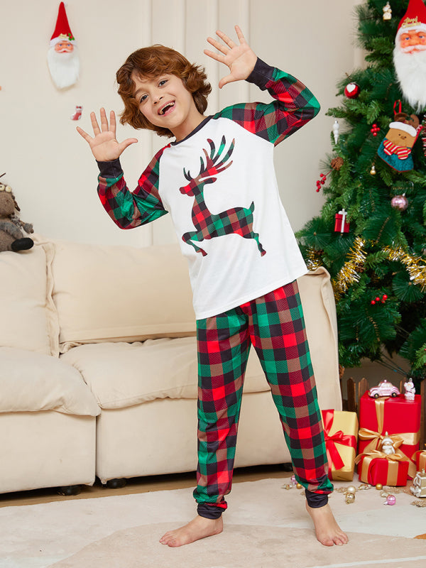 Xmas Pajamas- Cotton Plaid Reindeer Pajamas for the Whole Family on Thanksgiving- - IndioGear Clothing and Gear