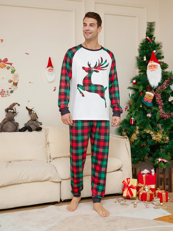 Xmas Pajamas- Cotton Plaid Reindeer Pajamas for the Whole Family on Thanksgiving- - IndioGear Clothing and Gear