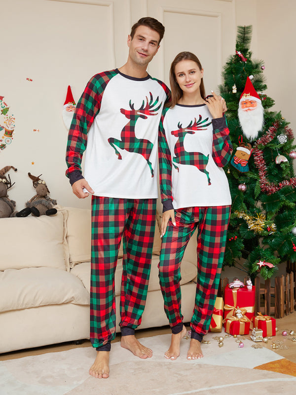 Xmas Pajamas- Cotton Plaid Reindeer Pajamas for the Whole Family on Thanksgiving- - IndioGear Clothing and Gear