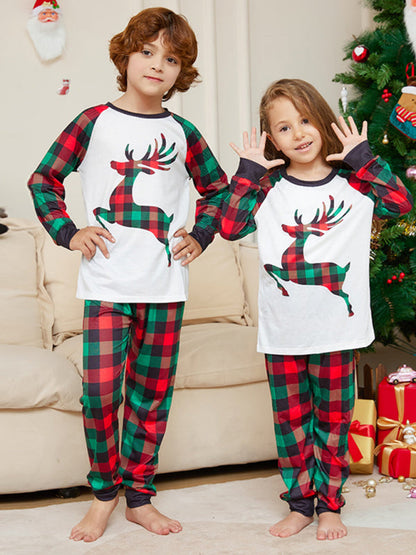 Xmas Pajamas- Cotton Plaid Reindeer Pajamas for the Whole Family on Thanksgiving- - IndioGear Clothing and Gear