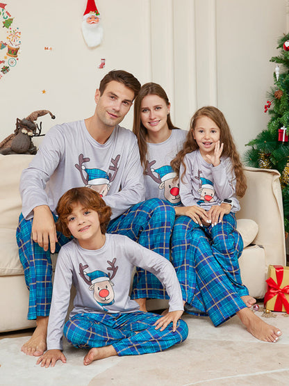 Xmas Pajamas- Cotton Reindeer Elk Plaid Pajamas for the Whole Family on Thanksgiving- - IndioGear Clothing and Gear