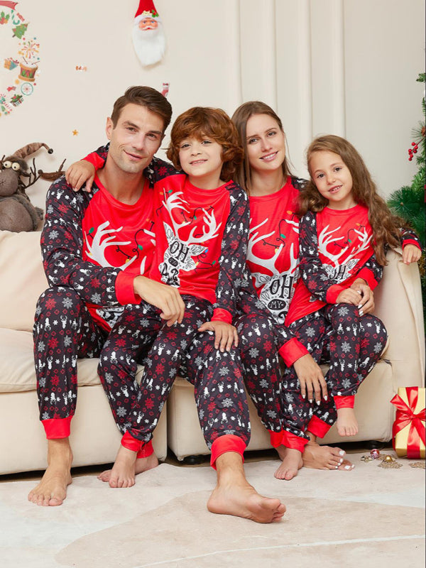 Xmas Pajamas- Family Matching Pajama Sets with 'Oh My Deer' Reindeer for Thanksgiving & Christmas- - IndioGear Clothing and Gear