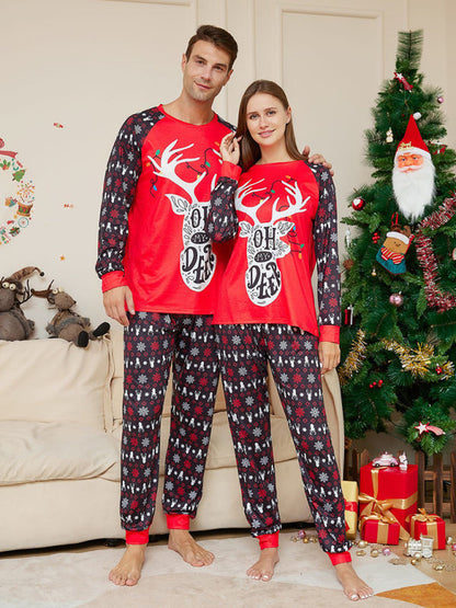 Xmas Pajamas- Family Matching Pajama Sets with 'Oh My Deer' Reindeer for Thanksgiving & Christmas- - IndioGear Clothing and Gear