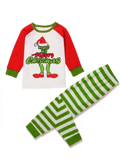 Xmas Pajamas- Grinchy Matching Family Pajamas Tees and Pants for Kids- Green- IndioGear Clothing and Gear