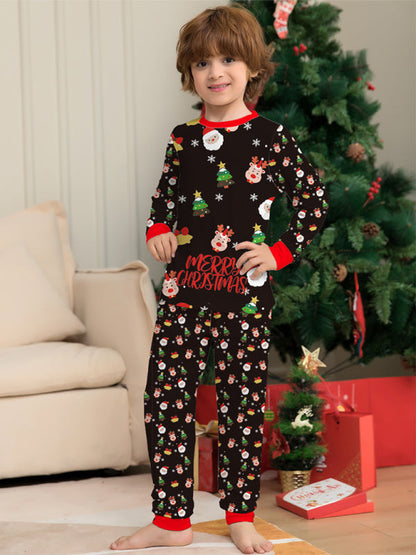 Xmas Pajamas- Kids' Cotton Thanksgiving Christmas Matching Pajama Set- - IndioGear Clothing and Gear