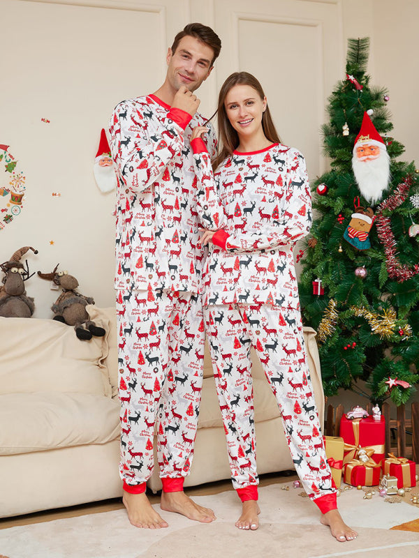 Xmas Pajamas- Thanksgiving & Christmas Joy: Family Matching Reindeer Pajama Set- - IndioGear Clothing and Gear