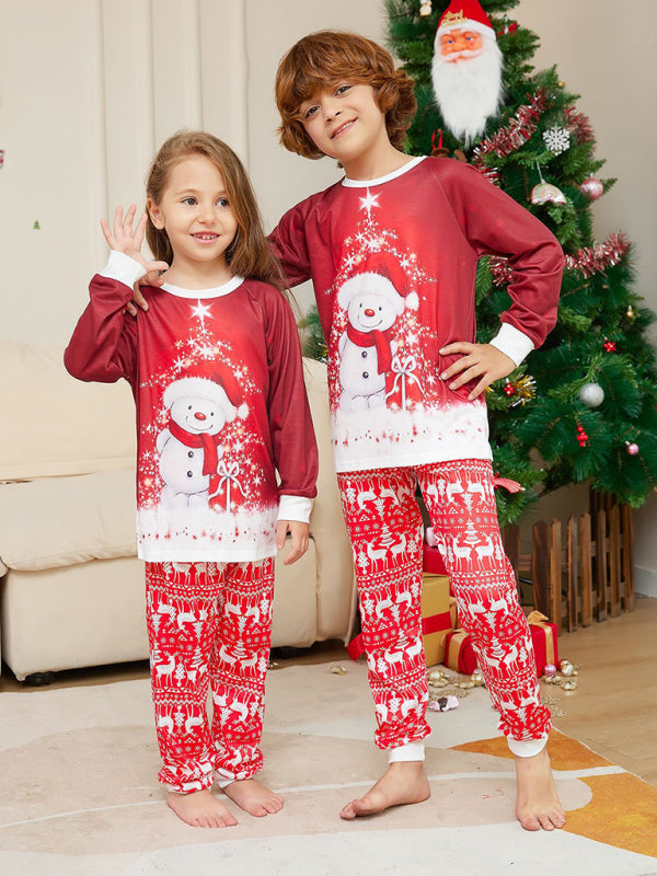 Xmas Pajamas- Thanksgiving & Christmas Tradition: Matching Santa and Snowman Pajama Set for Family- - IndioGear Clothing and Gear