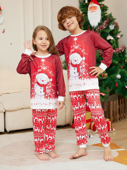 Xmas Pajamas- Thanksgiving & Christmas Tradition: Matching Santa and Snowman Pajama Set for Family- - IndioGear Clothing and Gear