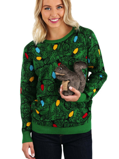 Xmas Sweaters- Thanksgiving Magic Christmas Lights Knit Sweater- Pattern- IndioGear Clothing and Gear