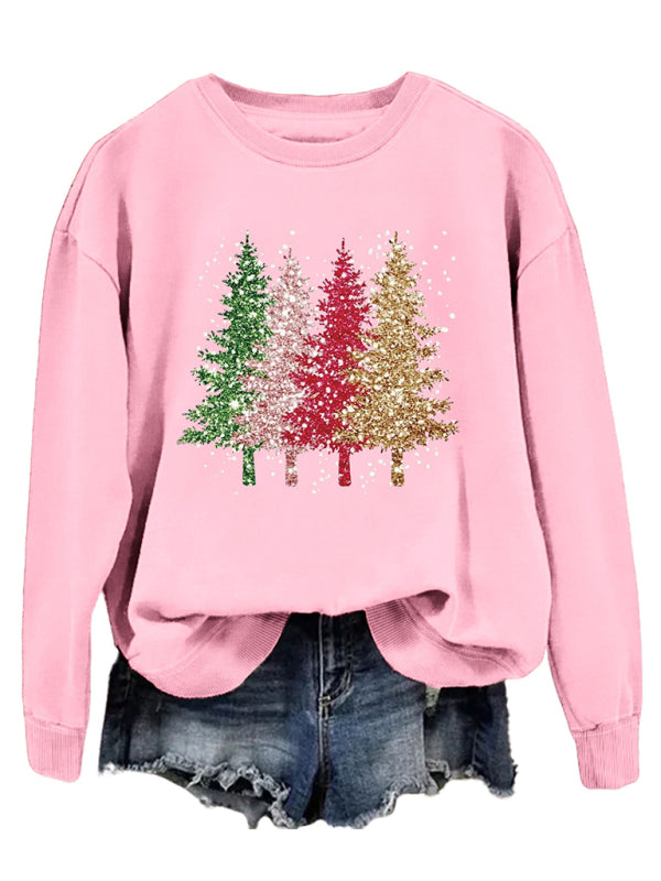 Xmas Sweatshirts- Holiday Sweatshirt - Drop Shoulder Cotton Christmas Pullover- - IndioGear Clothing and Gear