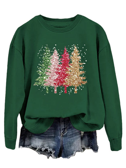 Xmas Sweatshirts- Holiday Sweatshirt - Drop Shoulder Cotton Christmas Pullover- - IndioGear Clothing and Gear