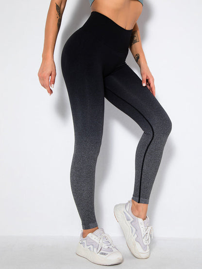 Yoga Pants- Ombre Seamless Peach Butt Lifting Yoga Pants- - IndioGear Fashion and Gear